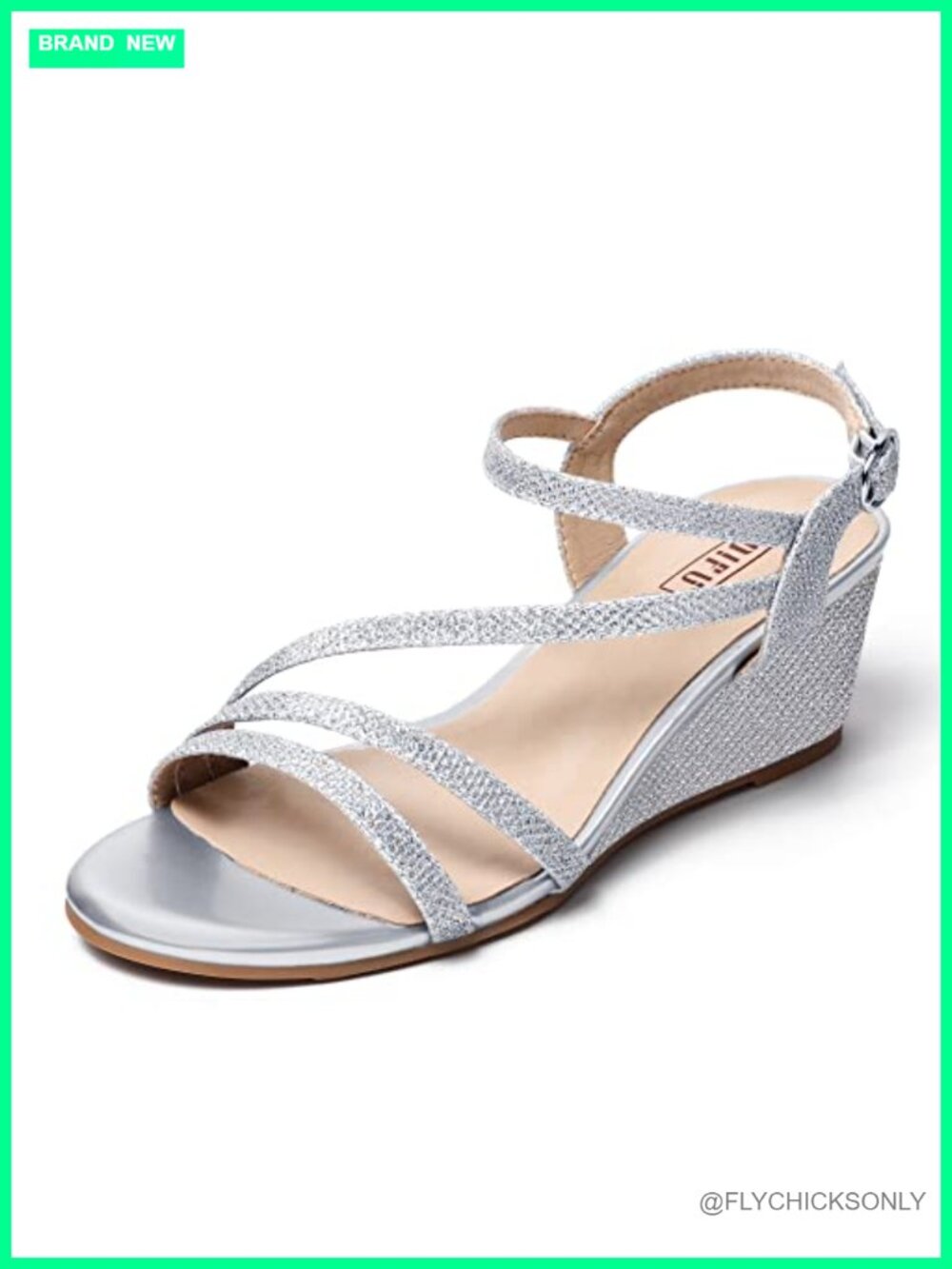 IDIFU Women's 2 Inch Low Wedge Slingback Sandals Dressy Ankle Strap Wedge Heels